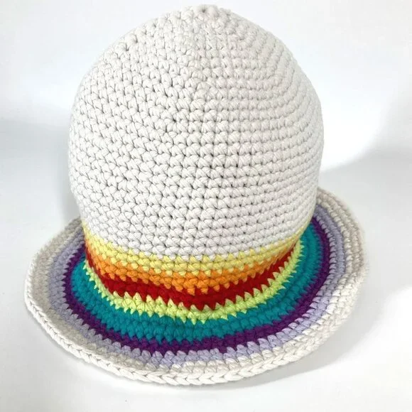 LOEWE knit Rainbow logo hat bucket hat bob hat cotton Multicolore/White Loewe Paula main image 2